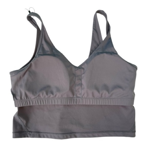 The Gym People Sports Bra Longline Tank Wirefree Padded Gray Size L - Picture 3 of 4